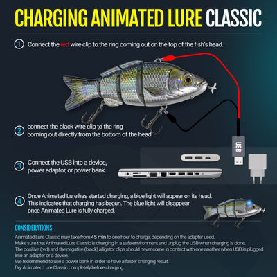 New Electric Luya Fishing Lures USB Charging Swing With Hook Simulation  Fishing Bait Anti-rust Fishing Hook Perch Fishing Bait